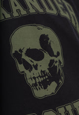 Alexander McQueen Skull Logo Print Crewneck T-shirt Black 759442 QTAAW-0519