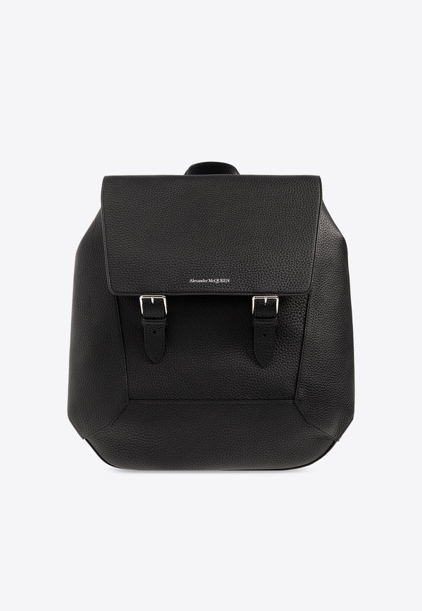Alexander McQueen The Edge Leather Backpack Black 774309 1AAPO-1000