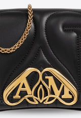 Alexander McQueen The Mini Seal Leather Crossbody Bag Black 777011 1BLE1-1000