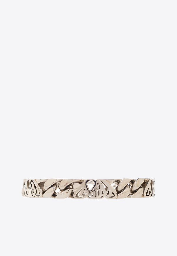 Alexander McQueen Seal Logo Chain Bracelet  Silver 774098 J160N-1500