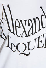 Alexander McQueen Logo Print T-shirt White 781403 QZALT-0900