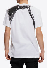 Alexander McQueen Studded Harness T-shirt White 776329 QTAAJ-0909