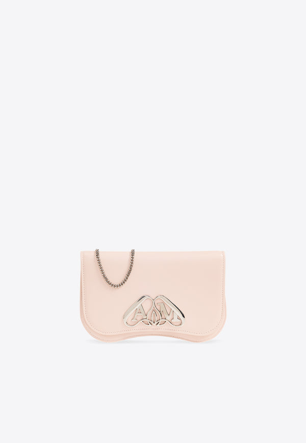 Alexander McQueen The Seal Leather Crossbody Bag Pink 779228 1X30I-5704