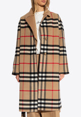 Burberry Reversible Check Wool Trench Coat Beige 8058171 A8731-ARCHIVE BEIGE CHK