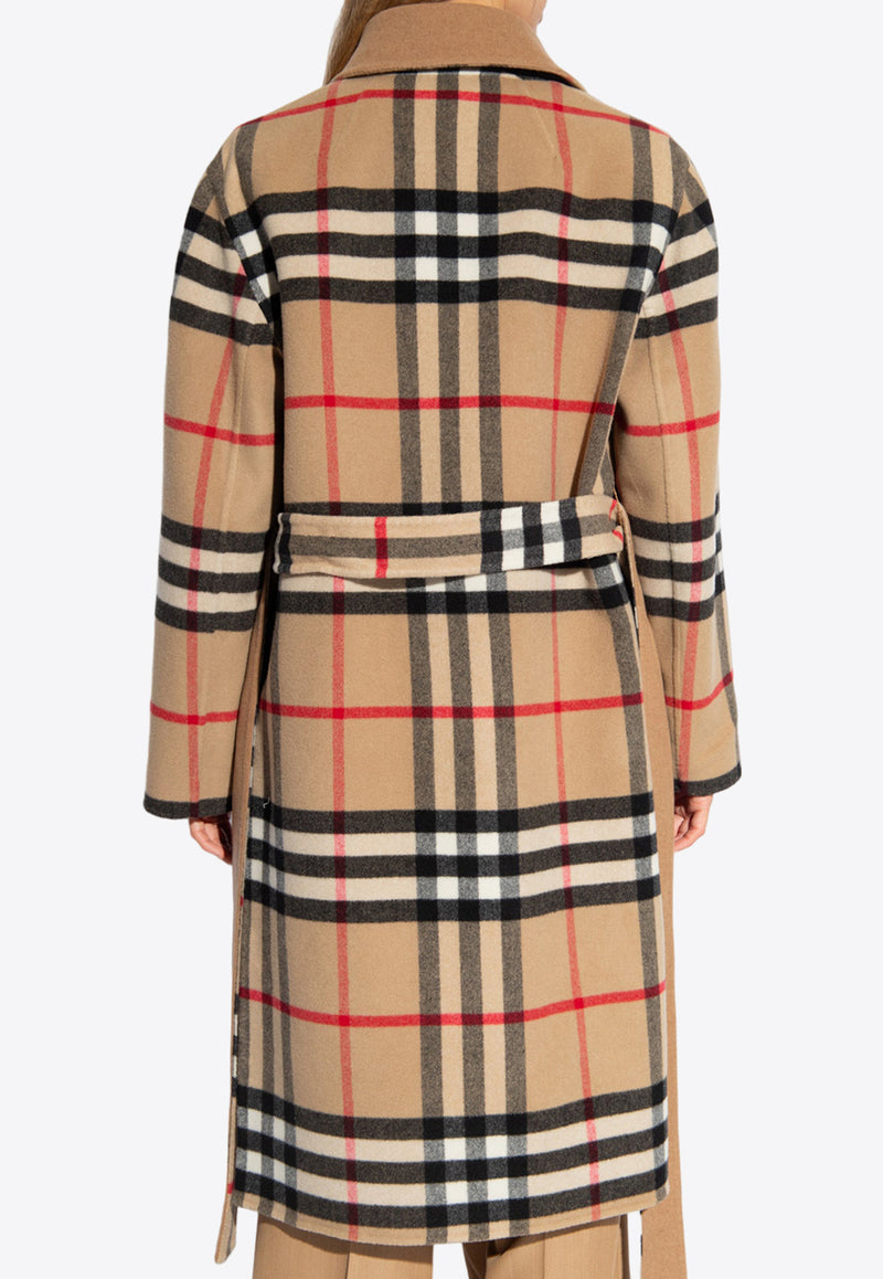 Burberry Reversible Check Wool Trench Coat Beige 8058171 A8731-ARCHIVE BEIGE CHK