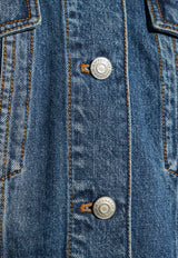 Alexander McQueen Button-Up Denim Jacket Blue 775898 QMABJ-4109