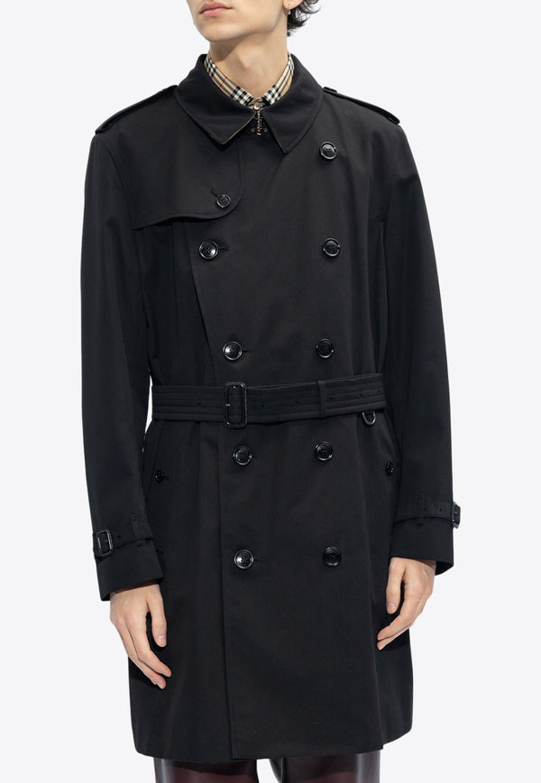 Burberry Kensington Heritage Overcoat Black 8079386 A1189-BLACK