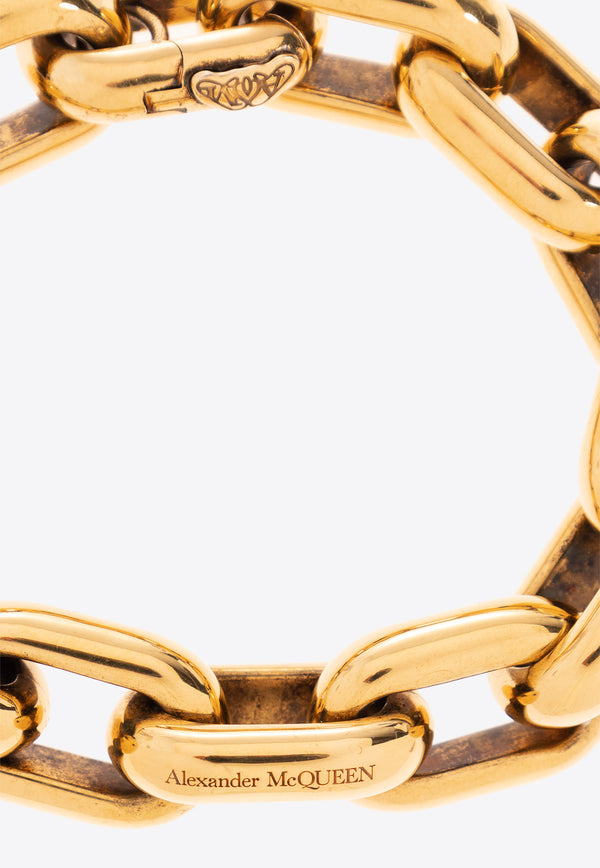 Alexander McQueen Logo-Engraved Peak Chain Bracelet Gold 780963 J160K-8500