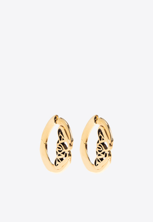 Alexander McQueen Seal Logo Hoop Earrings Gold 780982 J160K-8500