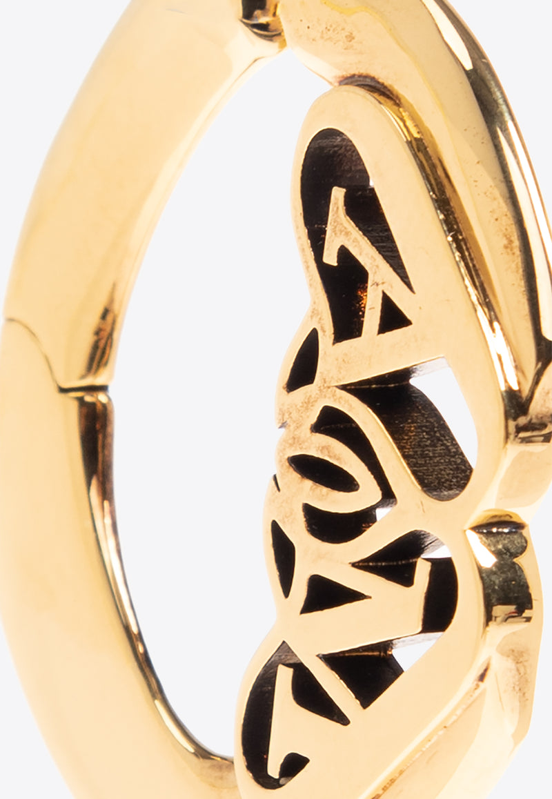 Alexander McQueen Seal Logo Hoop Earrings Gold 780982 J160K-8500