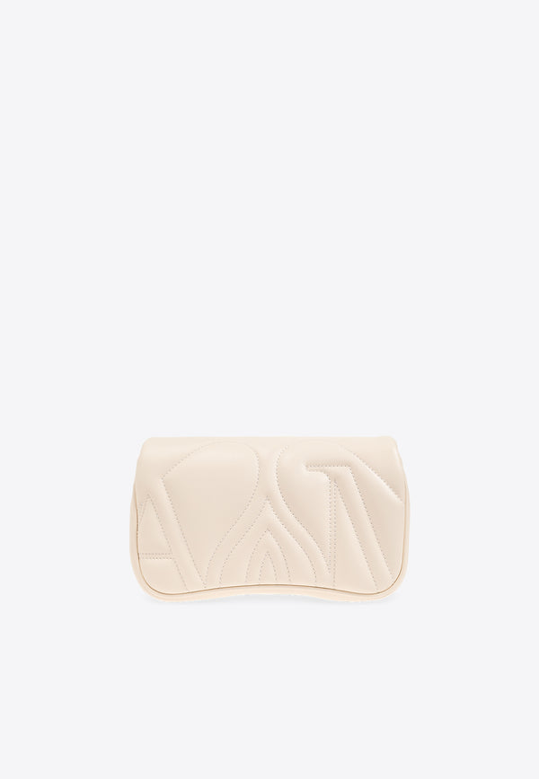 Alexander McQueen Mini Seal Leather Shoulder Bag Cream 777011 1BLE1-9210