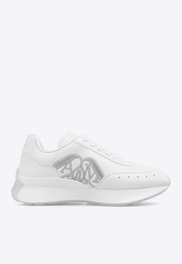 Alexander McQueen Sprint Runner Leather Sneakers White 781502 WIDNH-9071