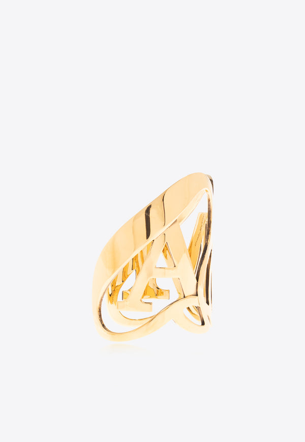 Alexander McQueen Seal Logo Cuff Bracelet Gold 780987 J160K-8500
