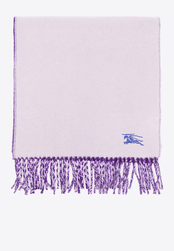 Burberry Reversible Embroidered Cashmere Scarf Purple 8079193 B7312-HAZE ROYAL