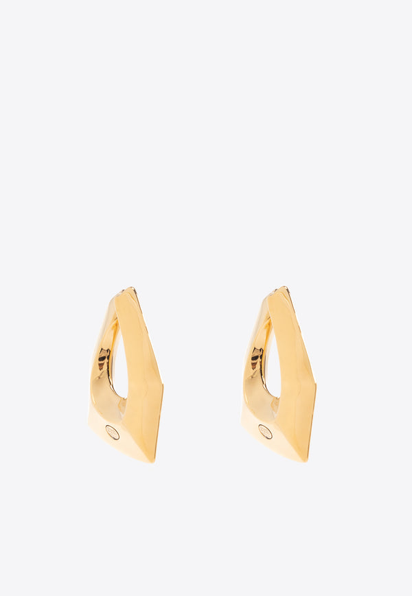 Alexander McQueen Modernist Geometric Hoop Earrings Gold 780995 J160T-0448