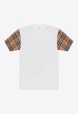 Burberry Vintage Check Oversized T-shirt White 8042716 A1464-WHITE