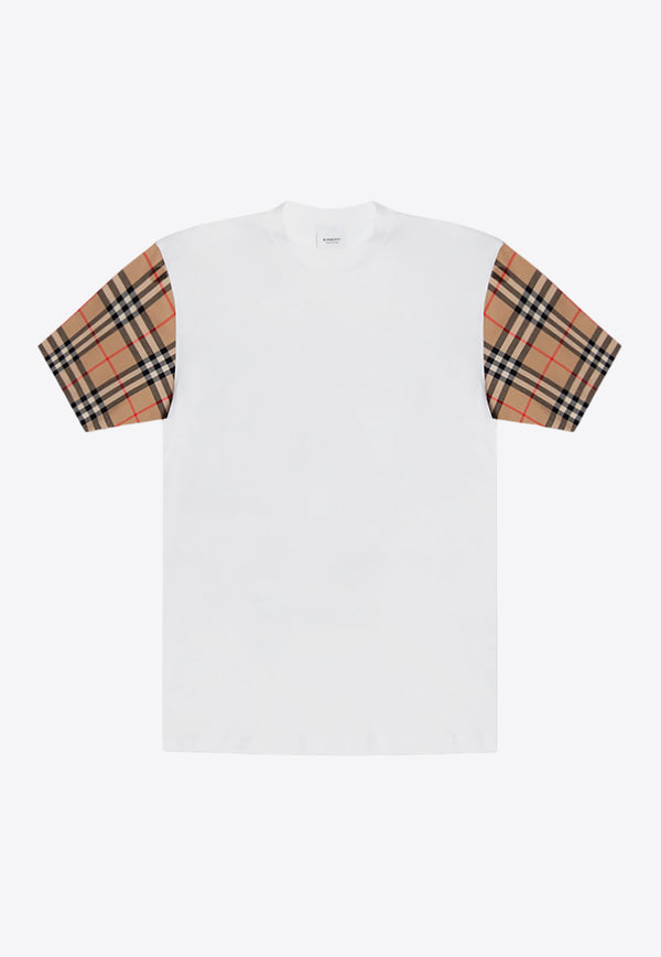 Burberry Vintage Check Oversized T-shirt White 8042716 A1464-WHITE