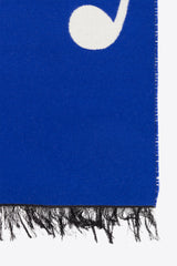 Burberry Logo Wool Silk Scarf Blue 8079174 B7323-KNIGHT