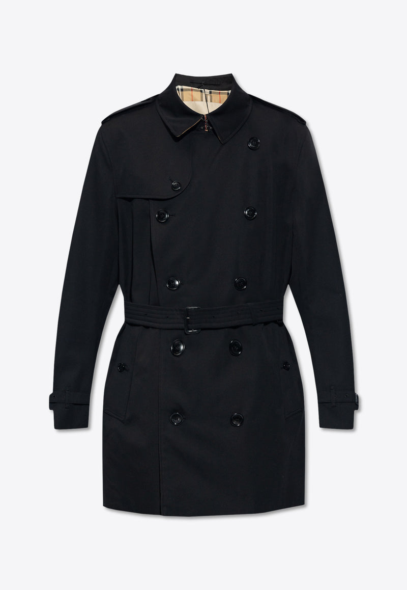 Burberry Short Kensington Heritage Trench Coat Black 8079389 A1189-BLACK