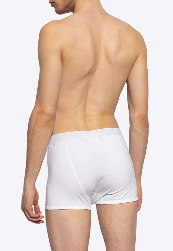 Burberry Contrasting Logo Boxer Shorts  White 8011062 A1464-WHITE