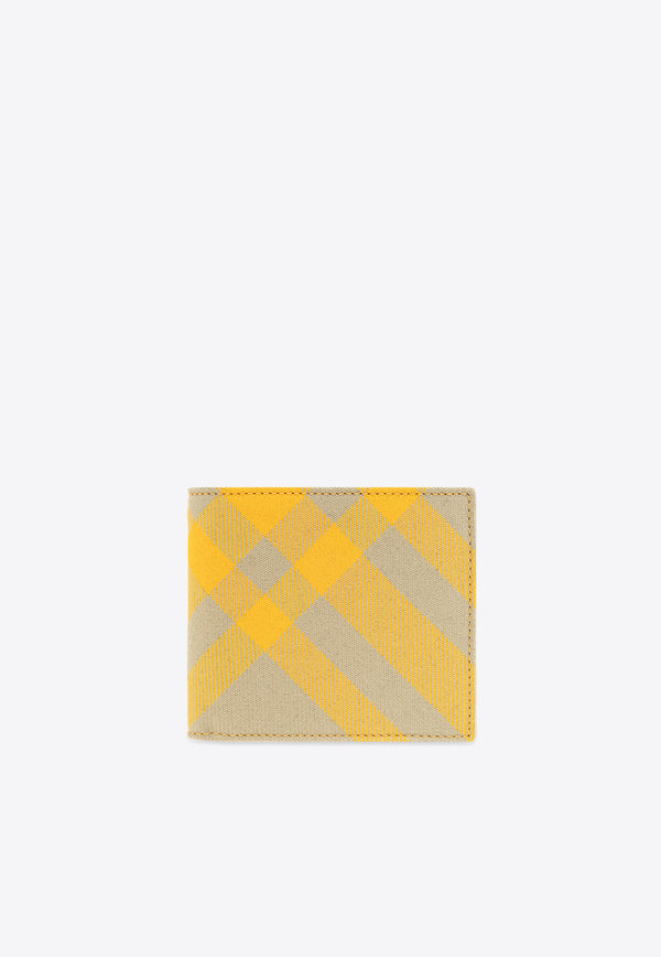 Burberry Check Pattern Bi-Fold Wallet Yellow 8078358 B7363-HUNTER