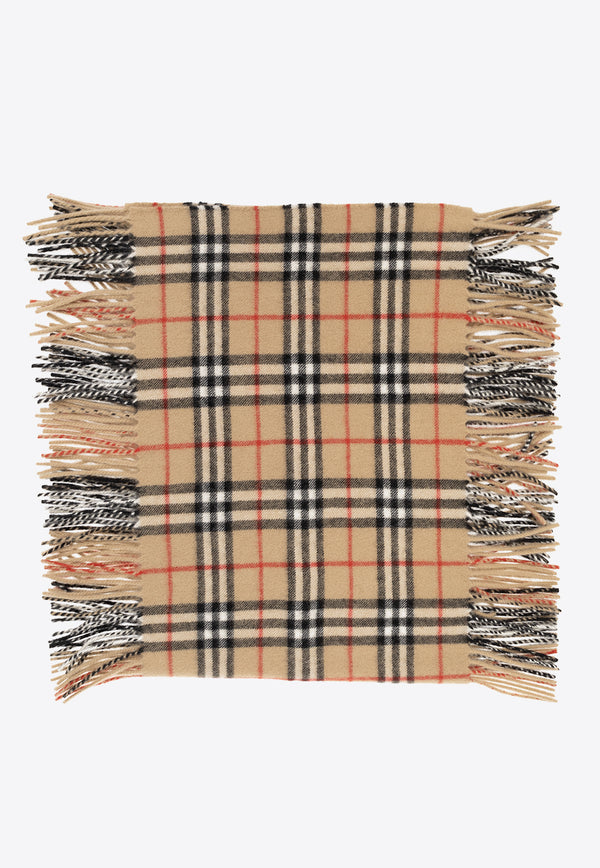 Burberry Check Cashmere Happy Scarf Beige 8079995 A7026-ARCHIVE BEIGE