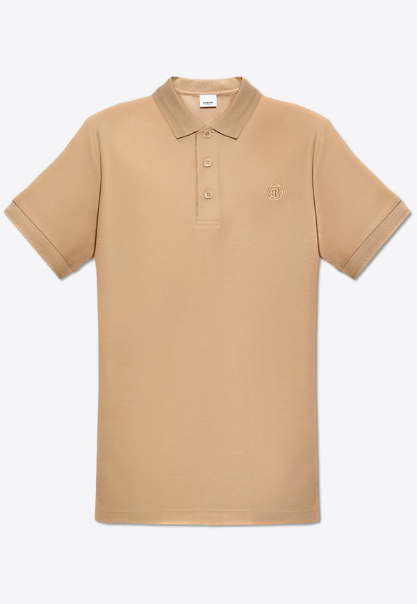 Burberry Logo Embroidered Polo T-shirt Beige 8083157 A7405-SOFT FAWN