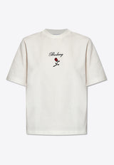 Burberry Rose Logo Print T-shirt White 8083647 B7264-RAIN