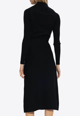 Tory Burch Polo Sweater Knit Midi Dress Black 87448 0-002