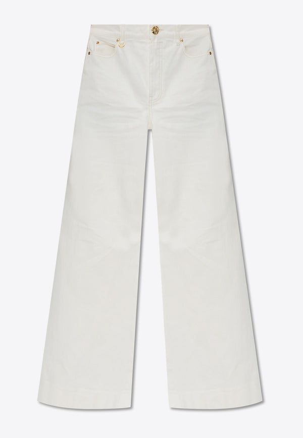 Zimmermann Matchmaker Wide-Leg Jeans White 8854PMAT 0-MLK
