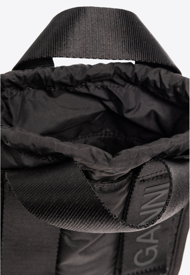 GANNI Tech Nylon Tote Bag Black A4920 5488-099