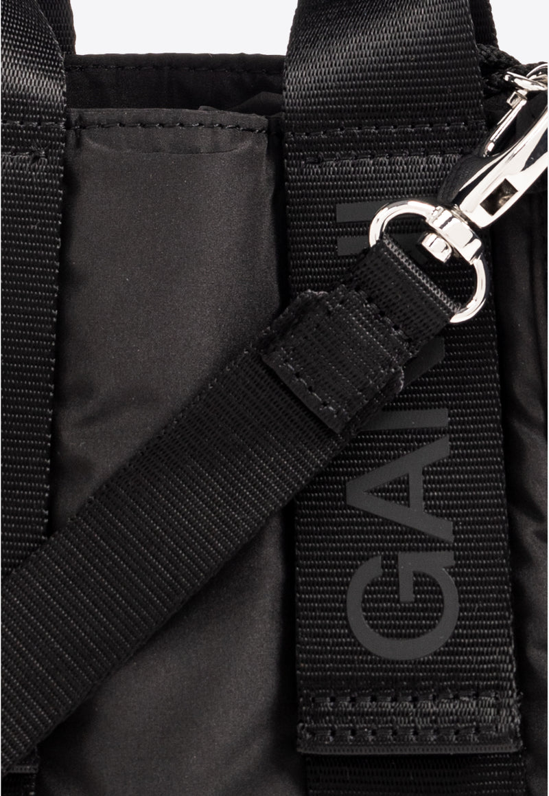 GANNI Tech Nylon Tote Bag Black A4920 5488-099