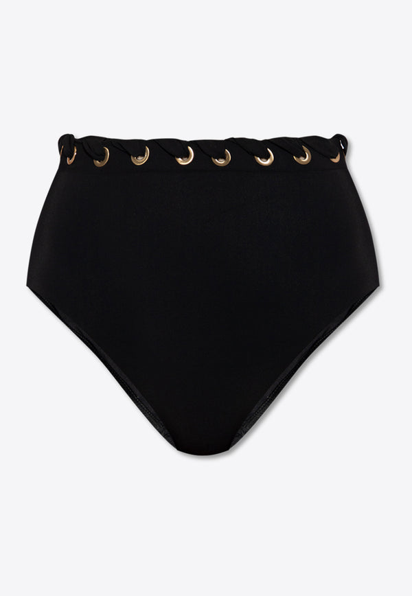 Zimmermann Alight High-Waist Bikini Bottoms Black 9190WR241B 0-NOR