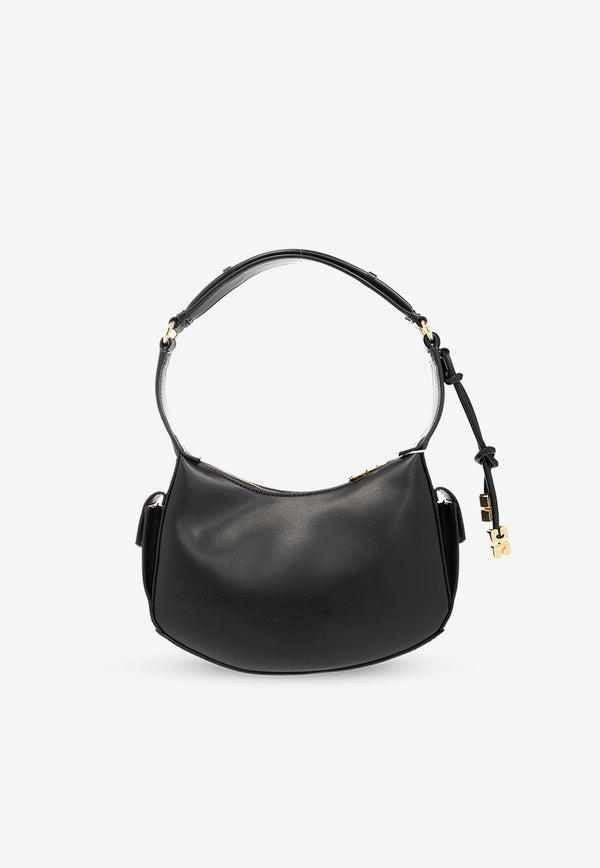 GANNI Swing Leather Shoulder Bag Black A5416 5893-099