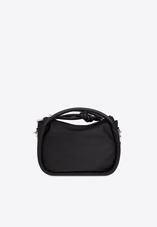 GANNI Mini Knot Nylon Top Handle Bag Black A4480 5719-099