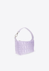 GANNI Small Butterfly Quilted Shoulder Bag Purple A5410 5893-428