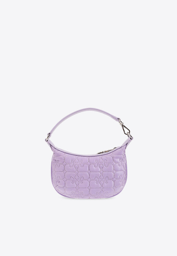 GANNI Mini Butterfly Quilted Shoulder Bag Purple A5422 5900-428