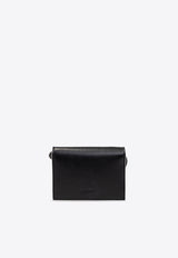 GANNI Bou Leather Strap Wallet Black A5396 5898-099