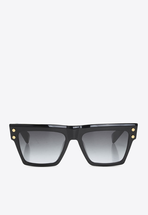 Balmain B-V Rectangular Sunglasses Gray BPS-121A-54 0-0