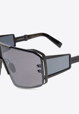 Balmain Le Masque Full-Rim Sunglasses Gray BPS-146B-147 0-0