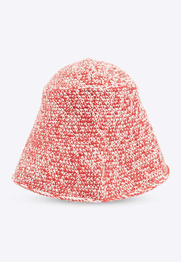 GANNI Logo-Embroidered Knitted Bucket Hat A5811 5790-135
