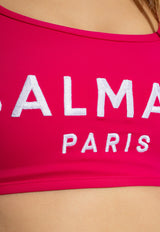 Balmain Logo Embroidered Bikini Pink BKBS01780 0-532