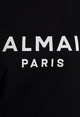 Balmain Logo Print Sleeveless T-shirt Black CF1ED001 BB02-EAB