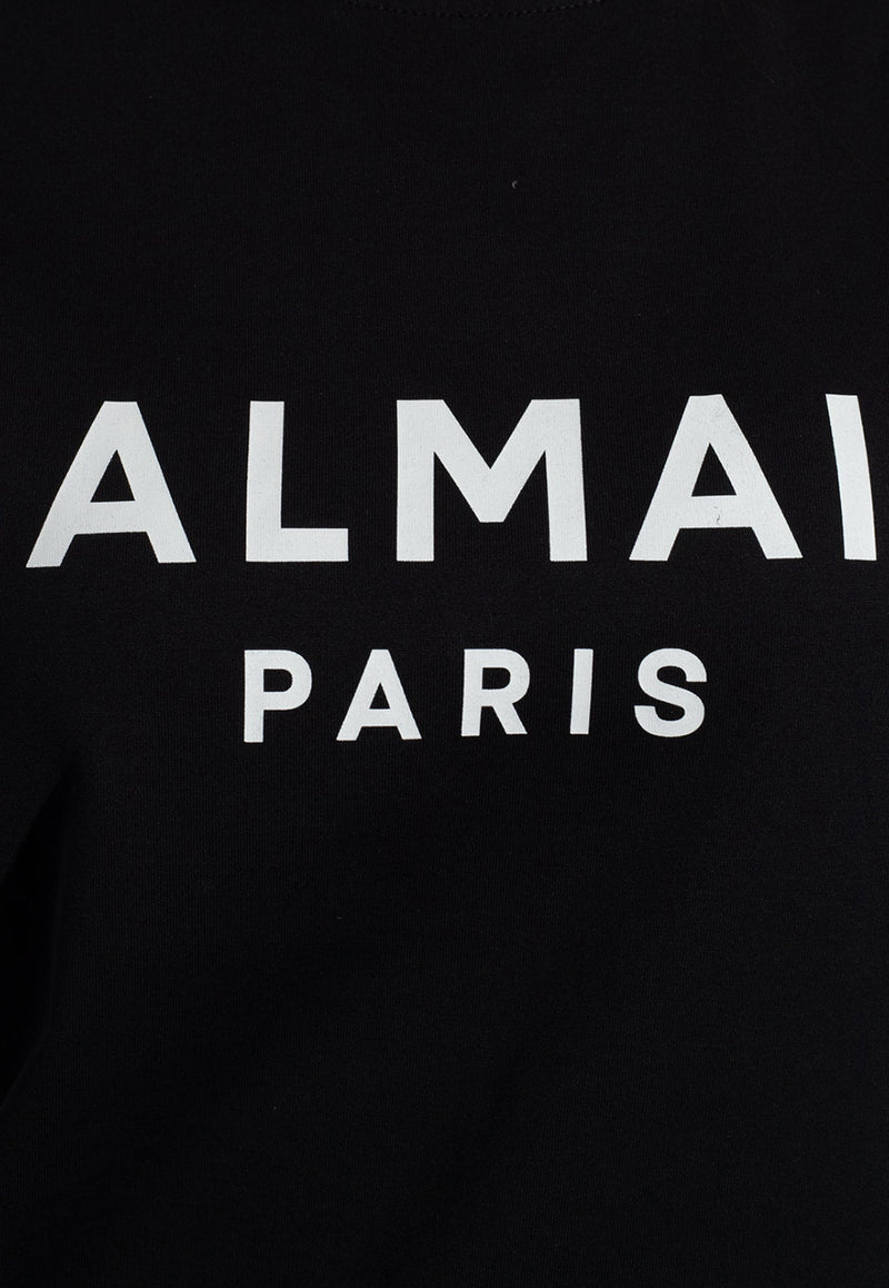 Balmain Logo Print Sleeveless T-shirt Black CF1ED001 BB02-EAB