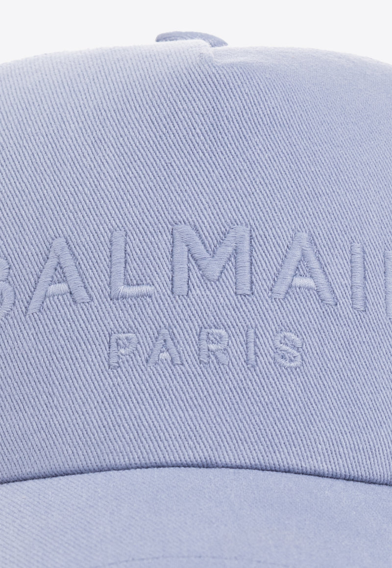 Balmain Embroidered Logo Baseball Cap Blue CF1XA015 CB24-SLM