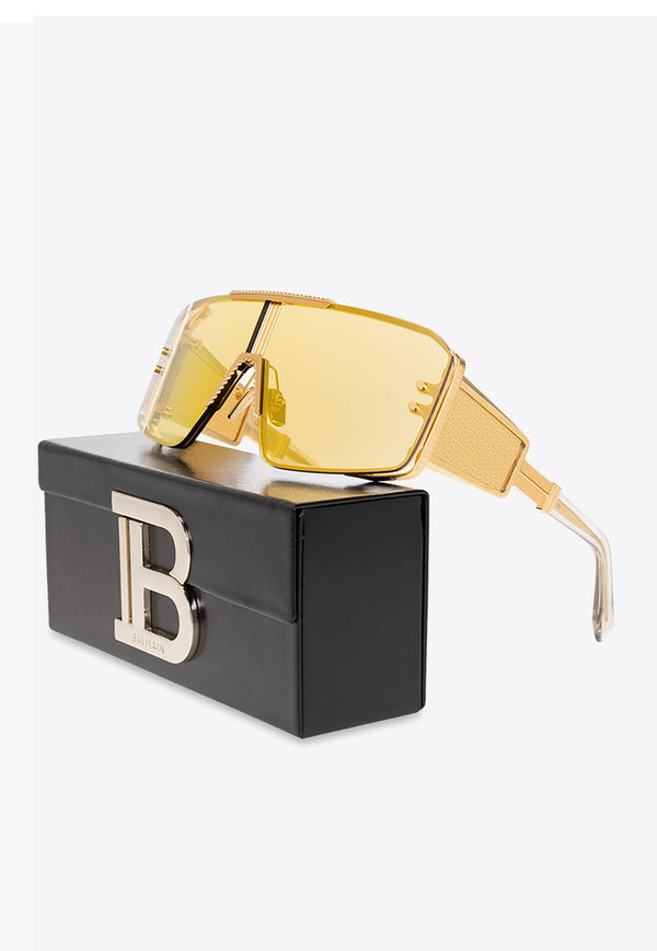 Balmain Le Masque Sunglasses Yellow BPS-146D-147 0-0