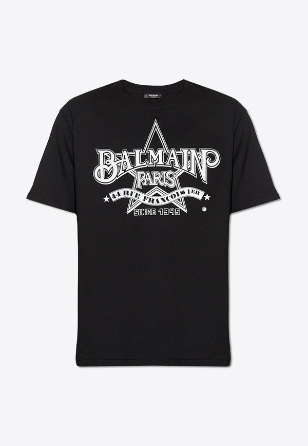 Balmain Star Crewneck T-shirt Black CH1EG000 GD29-EAB