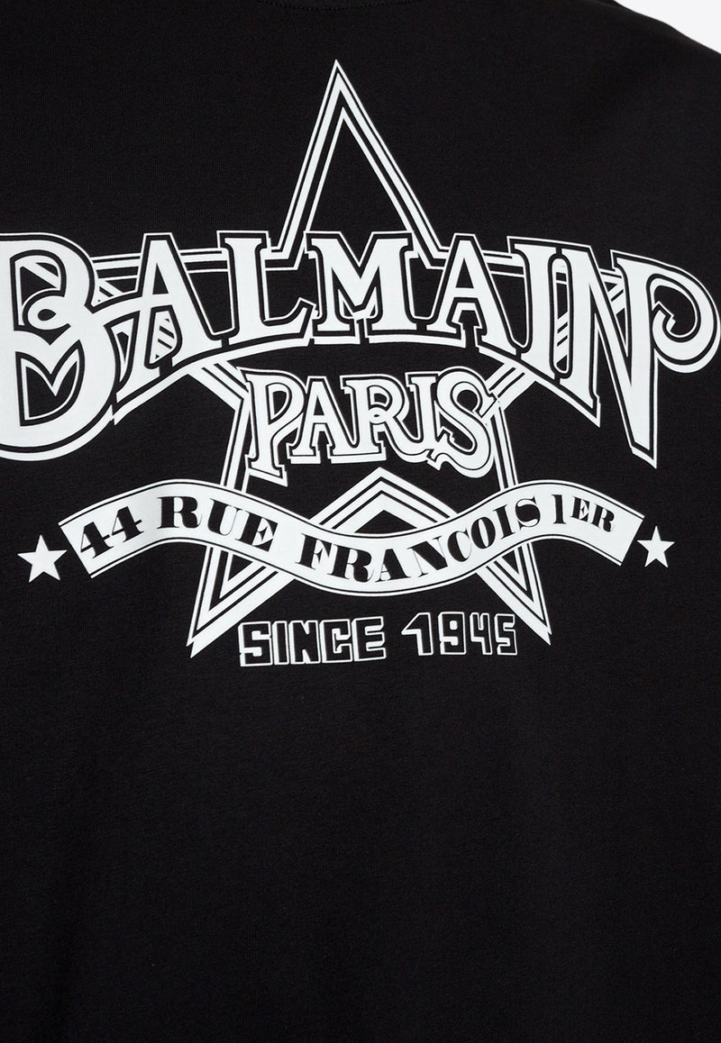 Balmain Star Crewneck T-shirt Black CH1EG000 GD29-EAB