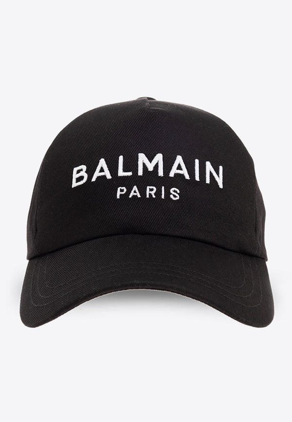 Balmain Logo Embroidered Baseball Cap Black CF1XA015 CB24-EAB