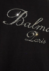 Balmain Embroidered Logo T-shirt Black CH1EH015 PC19-EJP